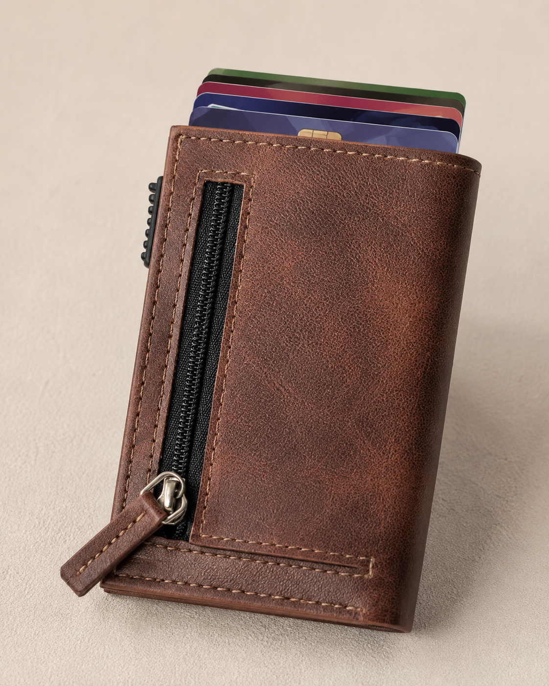 Defender RFID Protected Wallet Cardholder - Brown