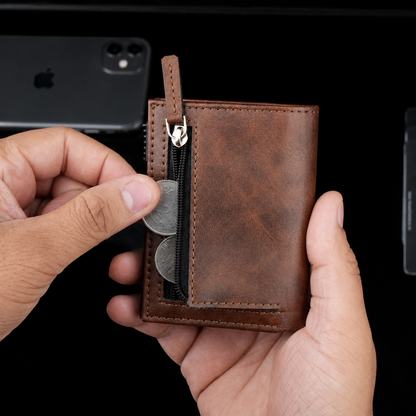 Defender RFID Protected Wallet Cardholder - Brown